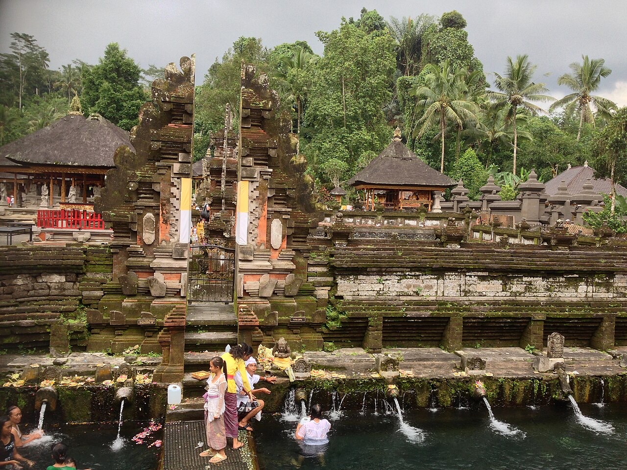 The spring pools at Tirta Empul temple